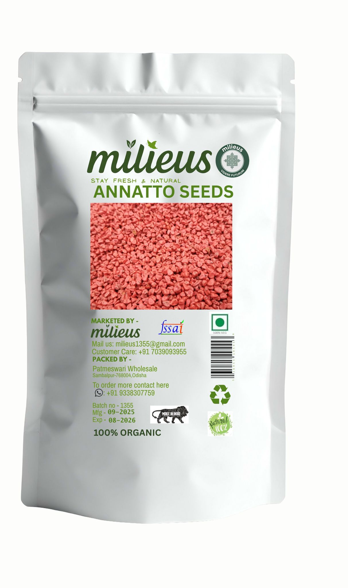 MILIEUS ANNATTO SEEDS 100 GM