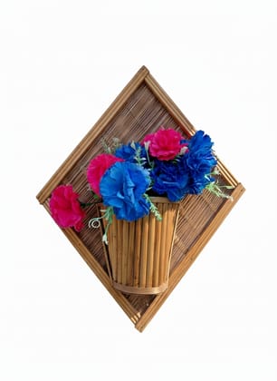 Minimalist Woven Bamboo Hanging Basket | Nordic/Scandi Style Plant Pot for Home Decor
