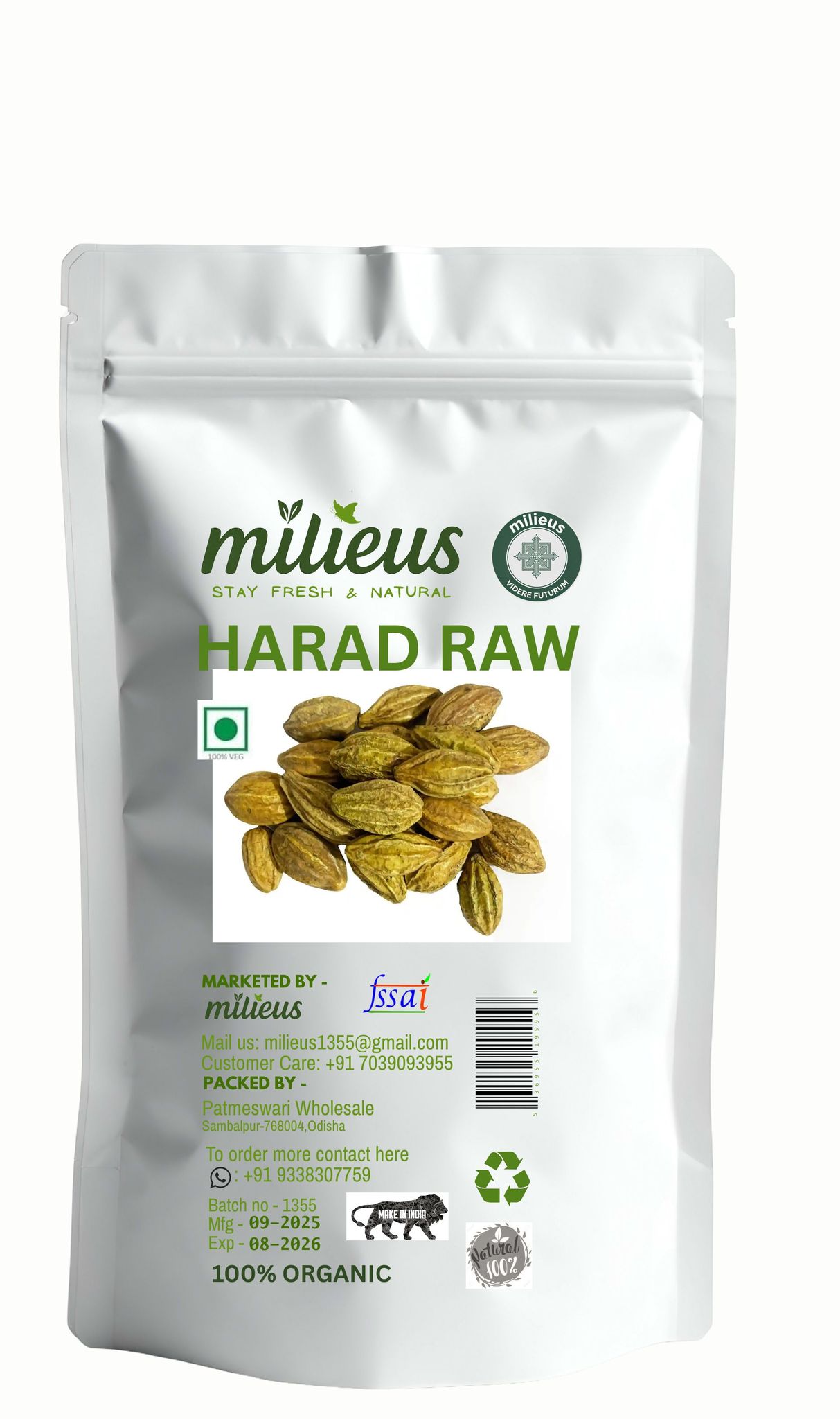 organica harad/ink nut raw 200g