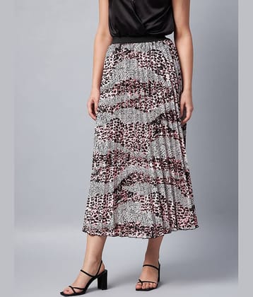 StyleStone - Black Crepe Women's Flared Skirt ( Pack of 1 )