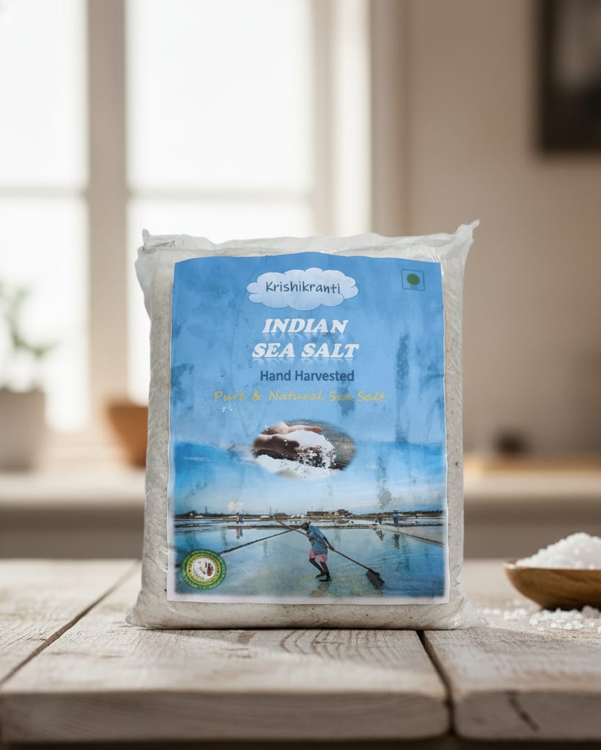 Krishikranti Indian Sea Salt - Hand Harvested, Pure & Natural