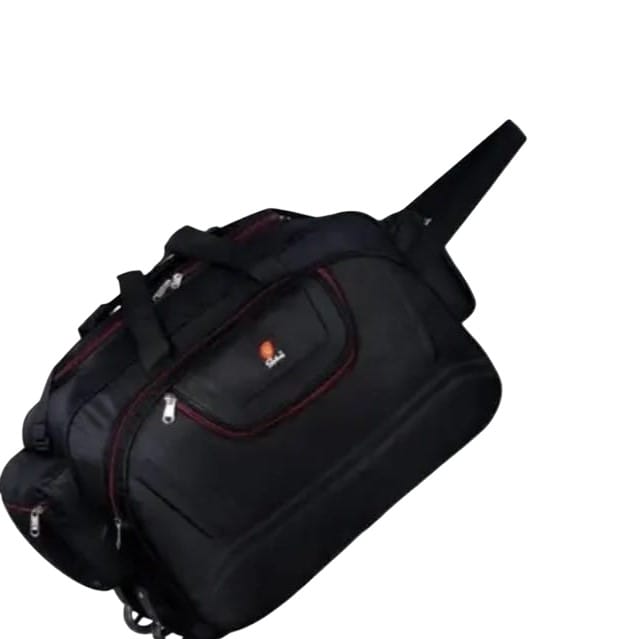 Shahi Black Polyester Duffle Bag with Wheels