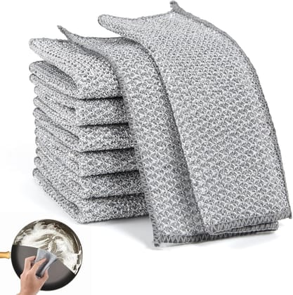 Multipurpose Non-Scratch Wire Dishcloth | Heavy Duty Wet & Dry Scrubber for Dishes, Pots, Stovetops * Pack Of 10