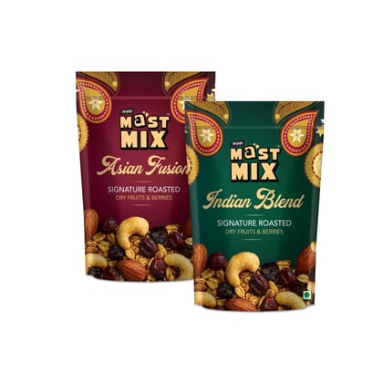 Mast Mix Signature Roasted Dry Fruits & Berries - Variety Combo - Pack of 2 Mast Mix Signature Roasted Dry Fruits & Berries - Variety Combo - Pack of 2