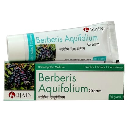 BJAIN Berberis Aquifolium Skin Cream for Dry, Pimple-Prone & Scaly Skin - 30gm (PACK OF 4)