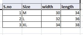 Size Guide