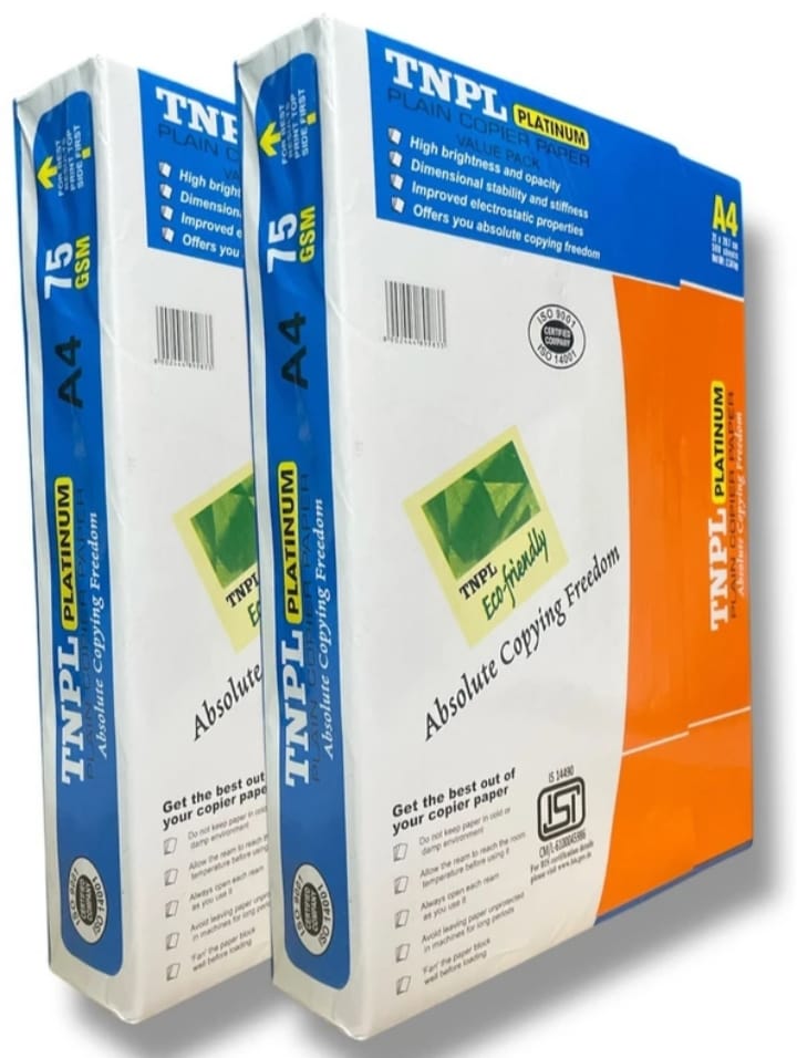TNPL 75GSM A4 Paper - Unruled(1 rm)