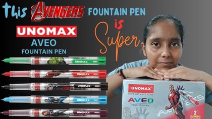 Unomax Aveo Fountain Pen - Blue(2 pcs)