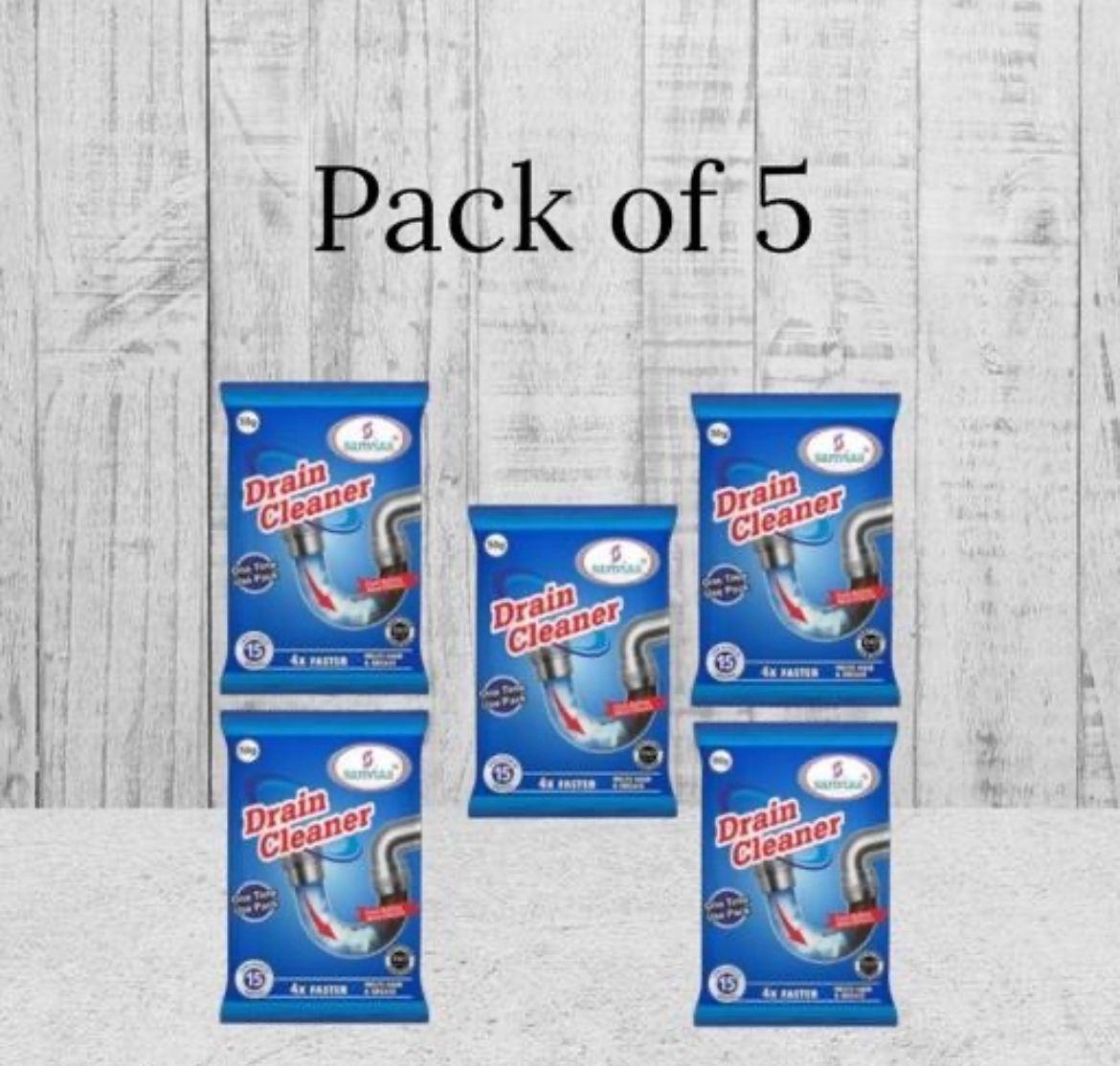 Sanvias Drain Cleaner - Pack of 5 for Clog-Free Drains