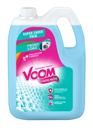 Voom Liquid Matic Laundry Detergent Front Load - 5L | Pro Colour Formula | Shape Defense & Shine Protection | Fights Shrinkage & Tough Stains | Long-Lasting Fragrance Voom Liquid Matic Laundry Detergent Front Load - 5L | Pro Colour Formula | Shape Defense & Shine Protection | Fights Shrinkage & Tough Stains | Long-Lasting Fragrance