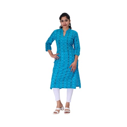 GHL GUENDICHA HAAT Sambalpuri Certified Handloom Women's Pure Cotton Kurta(Sky Blue ,S) GHL GUENDICHA HAAT Sambalpuri Certified Handloom Women's Pure Cotton Kurta(Sky Blue ,S)