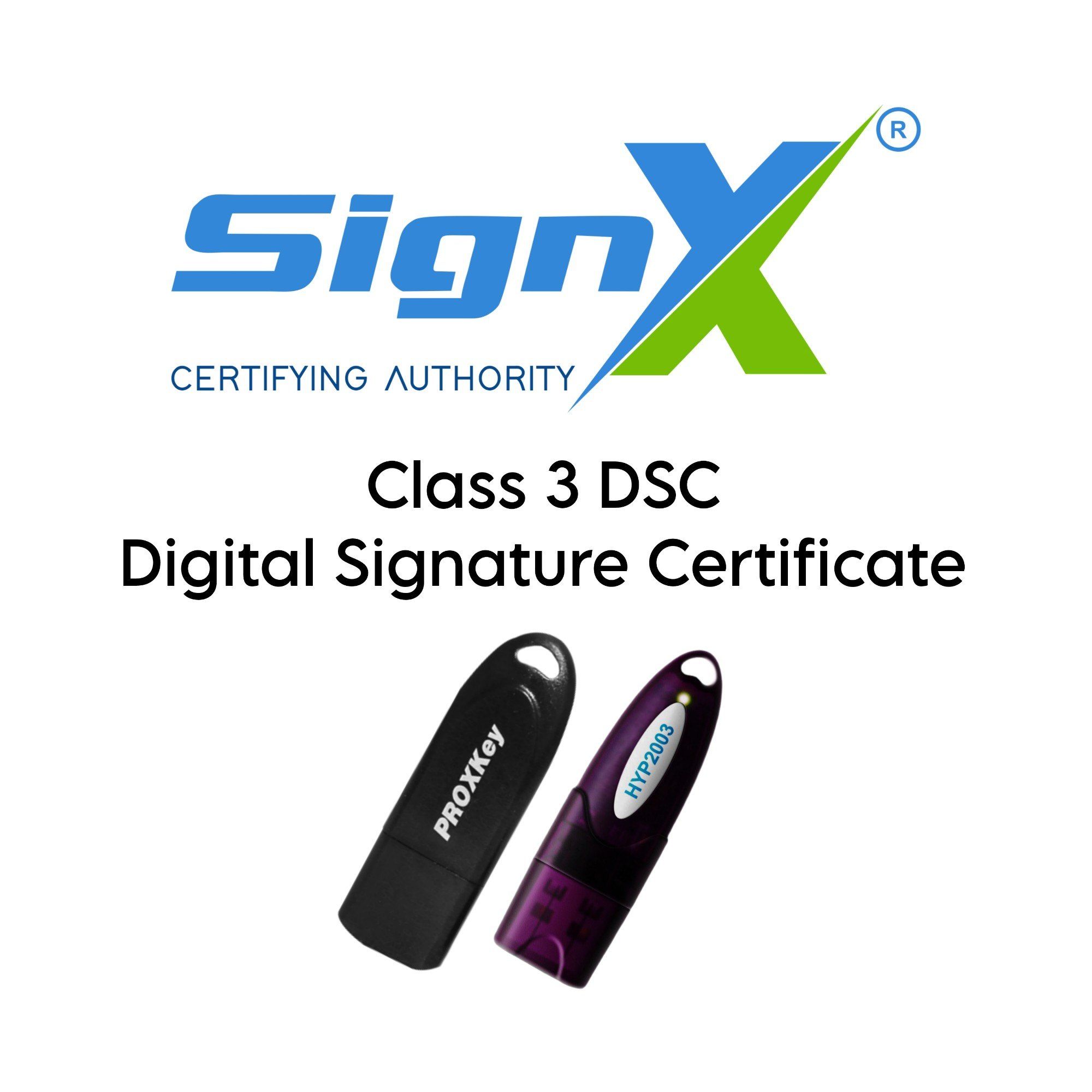 SignX Digital Signature Certificate/3 Year/Signing Only With Token