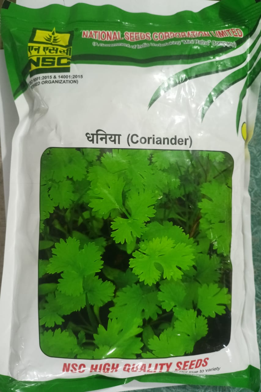 NSC Coriander, ACR-1 variety, 500 gram Truthfully Labelled Seed Pouch