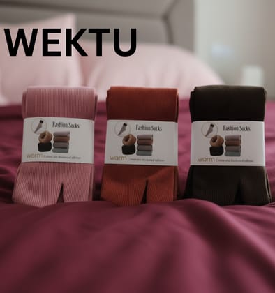 WEKTU Ribbed Dusty Pink Tabi Socks for Unique Style & Comfort