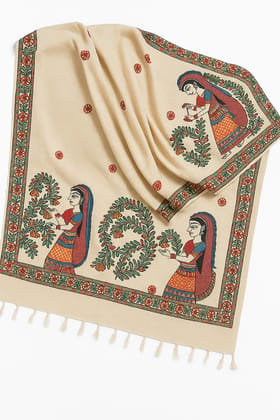Madhubani Handpainted Ethnic Dupatta Madhubani Handpainted Ethnic Dupatta