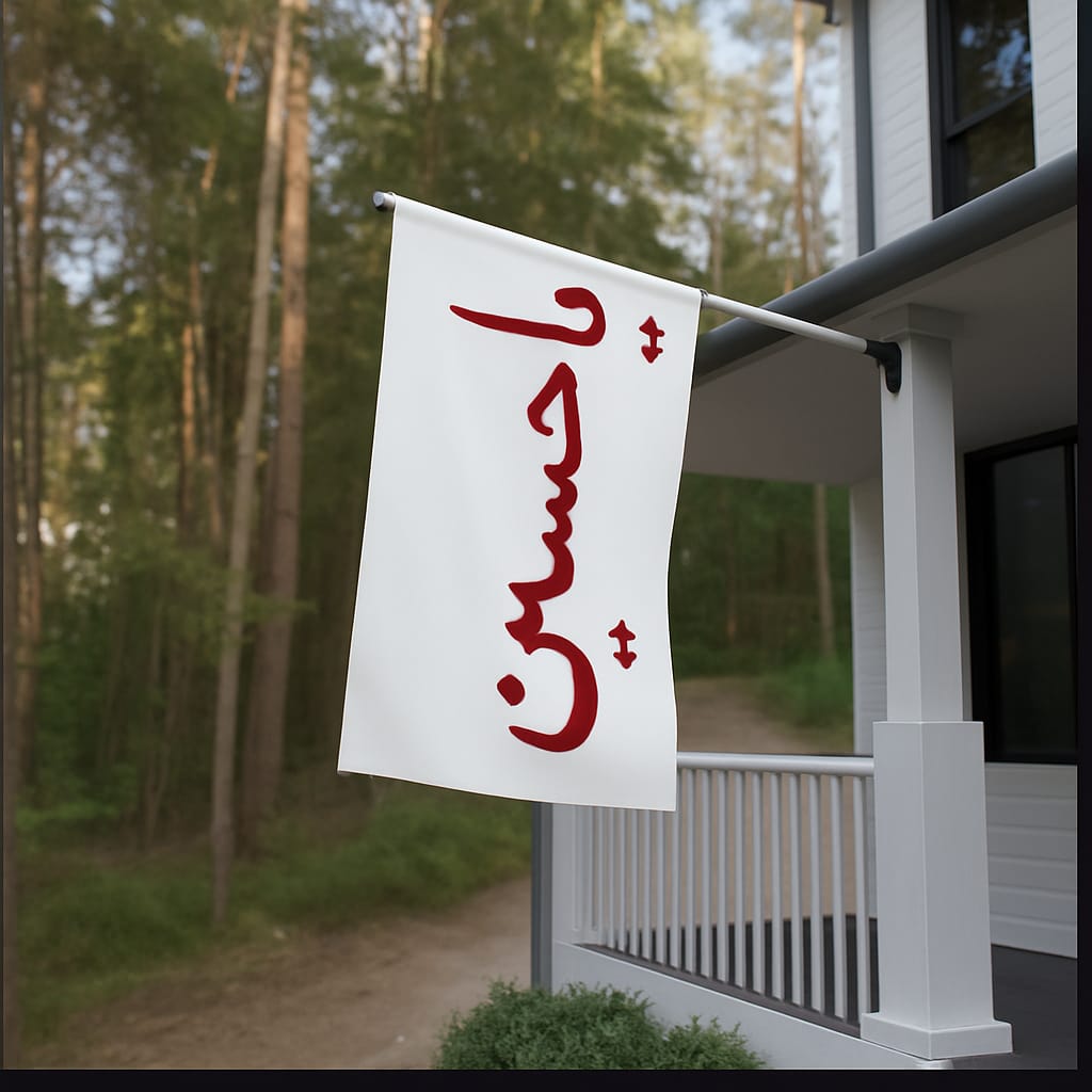 Ya Hussain (a.s) Flag Square Hand Flag