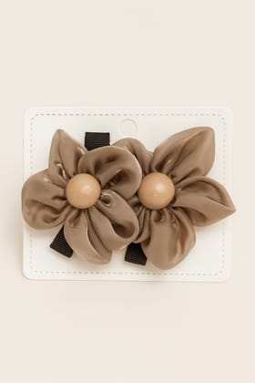 Satin Flower Hair Clip 