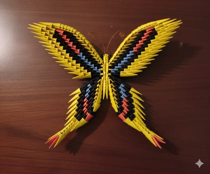 Vibrant 3D Origami Butterfly Paper Art Decoration Vibrant 3D Origami Butterfly Paper Art Decoration