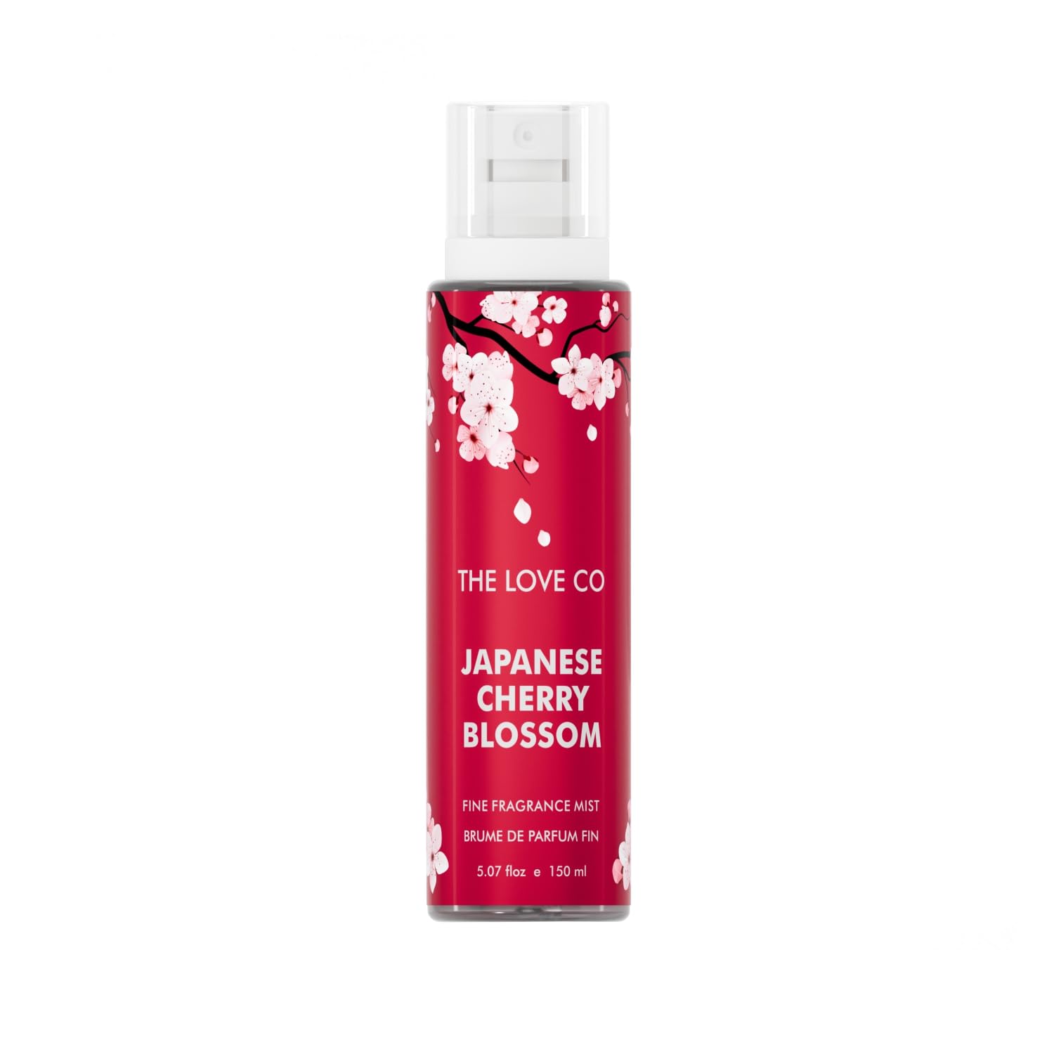 THE LOVE CO Japanese Cherry Blossom Body Mist for Women 150 ml | Long Lasting Floral Fragrance with Sweet Scent | High on Fun | Travel Friendly Perfume Body Spray