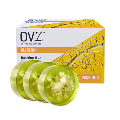 OVI Glycerin Bathing Bar Soap - 100g (Pack of 3)| Enriched Olive Oil & Vitamin E | For Moisturizing & Soft Skin | Gentle Daily Use OVI Glycerin Bathing Bar Soap - 100g (Pack of 3)| Enriched Olive Oil & Vitamin E | For Moisturizing & Soft Skin | Gentle Daily Use