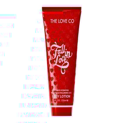 The Love Co Fall in Love Body Lotion - Nourishing Moisturizer Cream for Dry Skin - Suitable for Men and Women with Jojoba Oil, Shea Butter & Vitamin E - 236ml