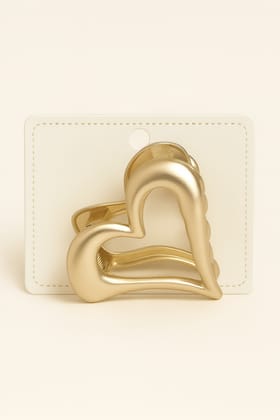 Metallic Mini Heart Claw Clip