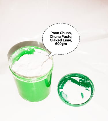 Paan Chuna, Slaked Lime Paste, Edible Lime for Paan, Calcium Hydroxide Paste, Kattha Chuna Mix 600gm Paan Chuna, Slaked Lime Paste, Edible Lime for Paan, Calcium Hydroxide Paste, Kattha Chuna Mix 600gm