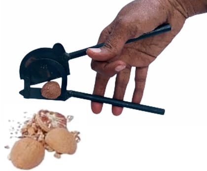 Mii Art 19 cm Iron Nut Cracker Cutter | Dry Fruit/Nut/Tobacco Cutter| Sarota| Adkitta| Supari Cutting Tool for Betel | Pista Cracker with Non-Slip Handle| Pack of 1
