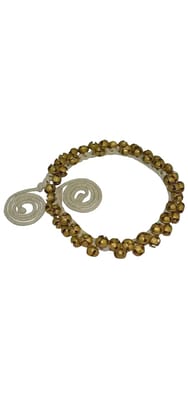 Traditional Brass Ghungroo Bracelet with Spiral Accents