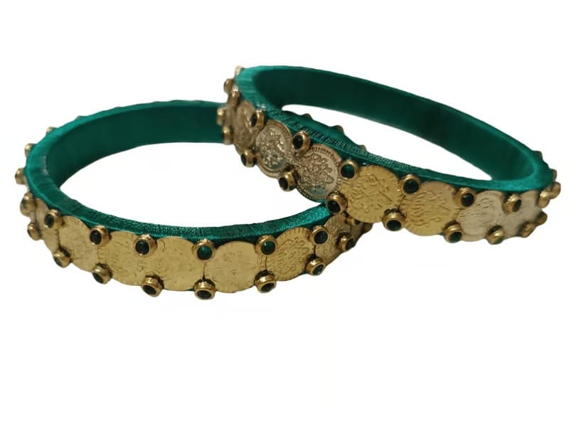 Green Silk Thread Bangles