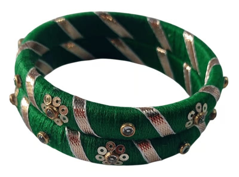 Green Silk Thread Bangle