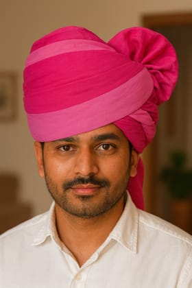 Vibrant Pink Striped Turban Headwrap for Women - Stylish Fashion Headwear