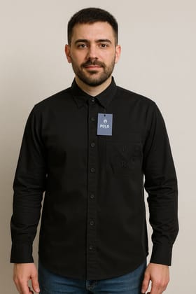 FOLO Men's Classic Black Full Sleeve Casual Shirt FOLO Men's Classic Black Full Sleeve Casual Shirt