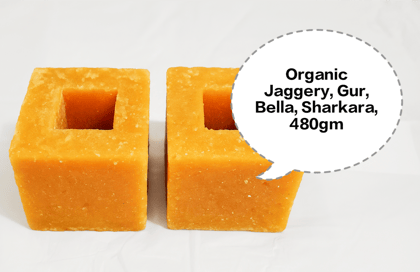 Organic Jaggery, Gur, Bella, Sharkara, Chakkarai 480gm