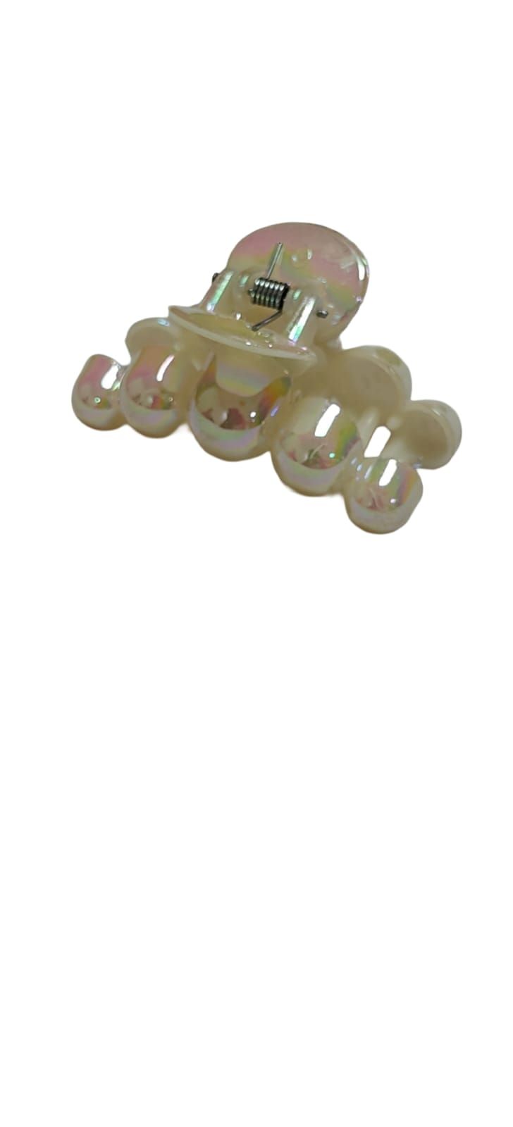 White Butterfly Hair Claw Clip with Orange Speckles