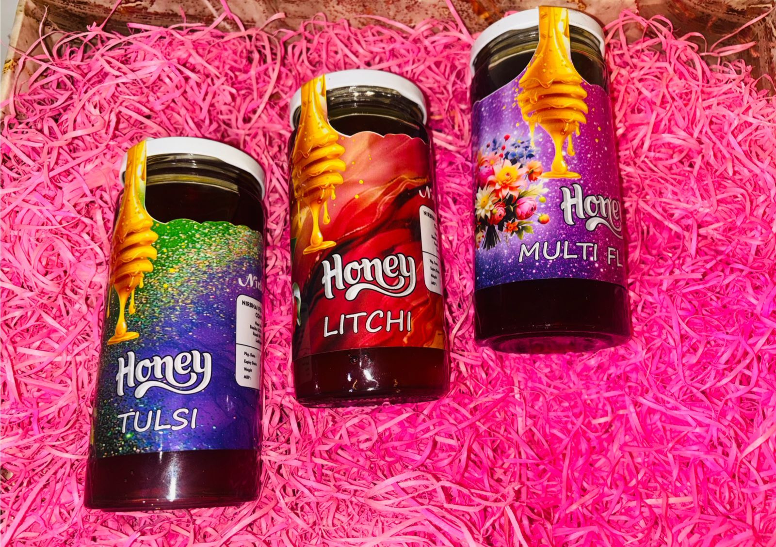 Honey TULSI  , Honey LITCHI  , Honey Multi Flora each 500 gram