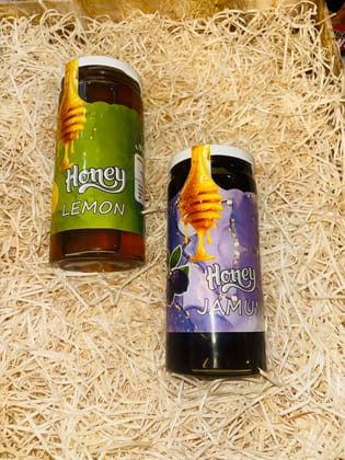 Jamun Honey, Lemon Honey each 500 gram jar.