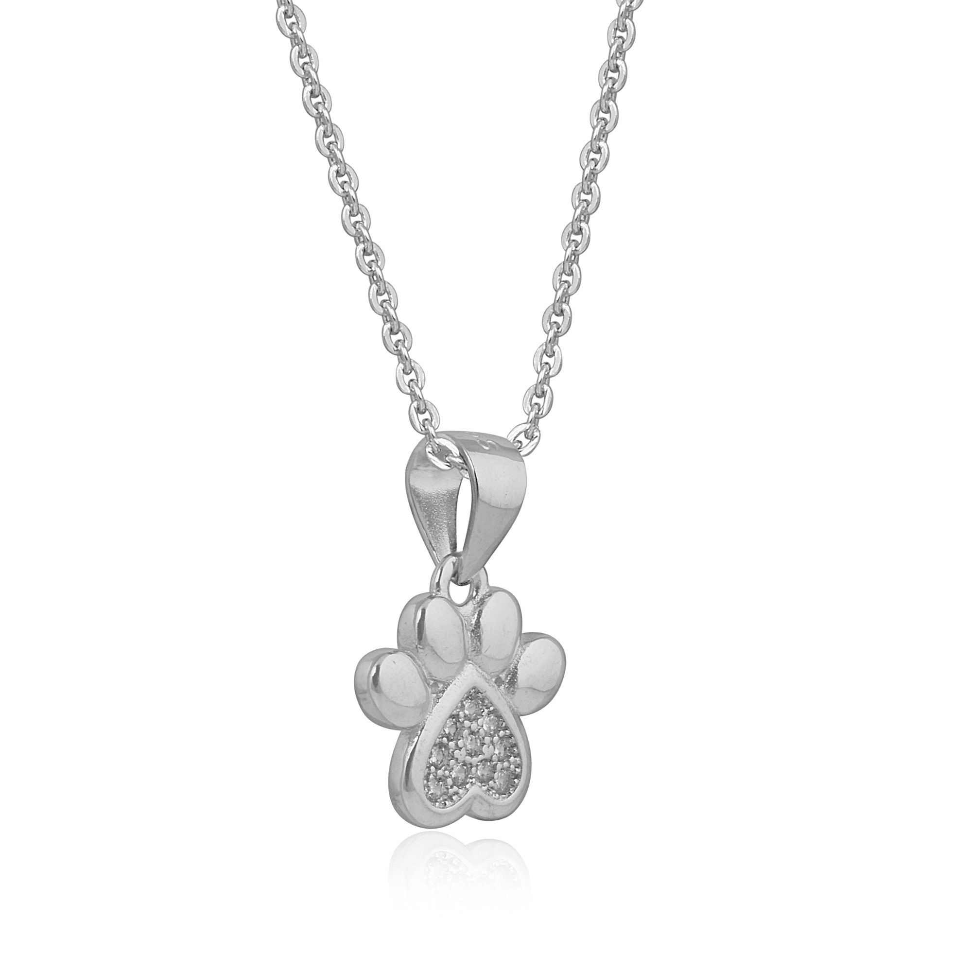 A elegant and lucky 925 sterling silver cat paw pendant