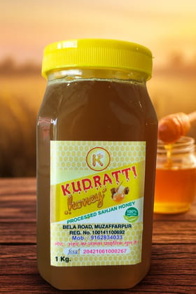 KUDRATTI 100% Natural Processed Sahjan Honey - 1 Kg Jar KUDRATTI 100% Natural Processed Sahjan Honey - 1 Kg Jar