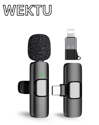 WEKTU Mini Wireless Microphone for Smartphones (Lightning/USB-C)