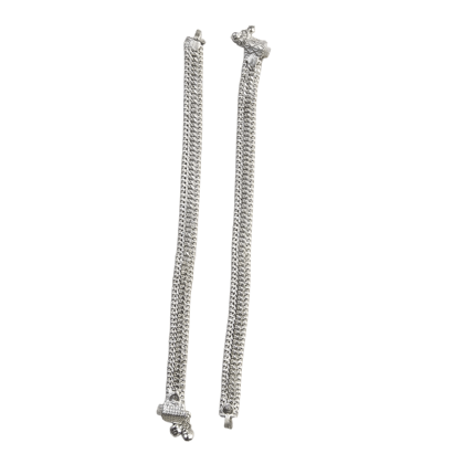 Elegant Silver-Plated Chain Anklets for Women