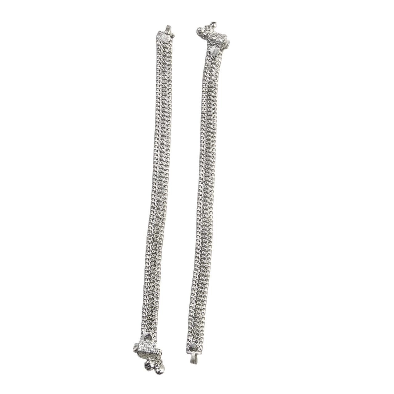 Elegant Silver-Plated Chain Anklets for Women