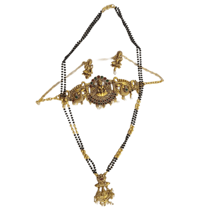 Mangalsutra & choker necklace Antique Temple Jewellery Set Combo