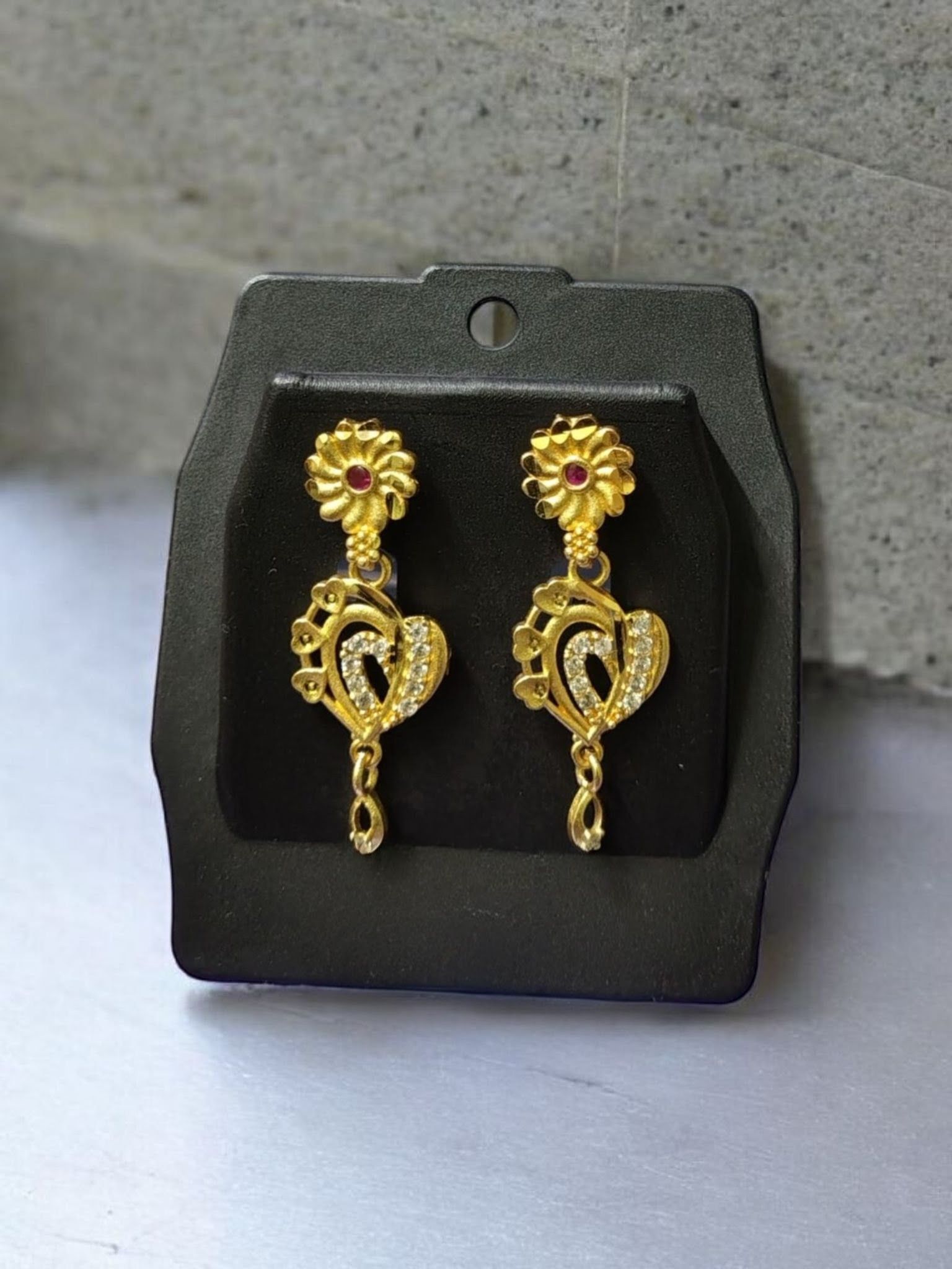 Gold-Plated American Diamond Earrings for Women | Daily Wear | Lightweight & Premium Finish