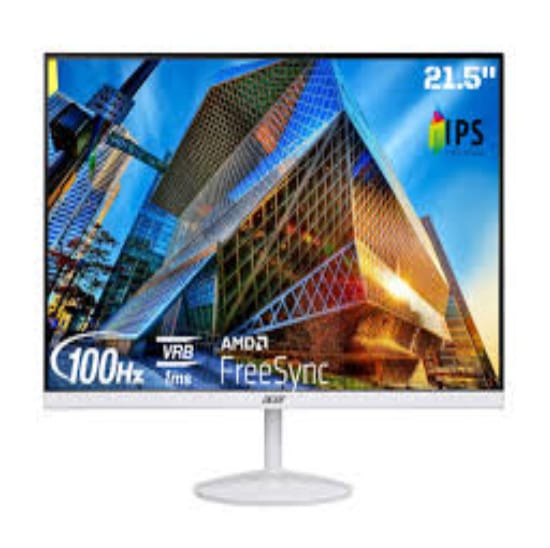 Acer SA222Q LED Backlight LCD Monitor with 54.61 cm (21.5") Full HD IPS Ultra Slim (7.2mm Thick) Zero Frame Display, 250 Nits, 100Hz Refresh