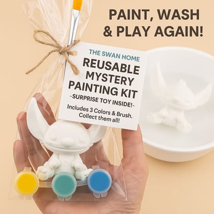 Reusable Kids Painting Kit – Washable DIY Paint Toy for Children | Mystery Figurine Set with Colors & Brush | Creative Art Craft Kit for Kids Reusable Kids Painting Kit – Washable DIY Paint Toy for Children | Mystery Figurine Set with Colors & Brush | Creative Art Craft Kit for Kids