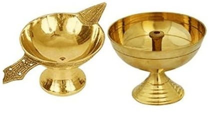 Mii Art Brass Collectible India Brass Diya Oil Puja Lamp Engraved Design Dia with Home Temple Pooja Articles Decor Gifts diye (Size-Large) Pack of 2 Pieces. Mii Art Brass Collectible India Brass Diya Oil Puja Lamp Engraved Design Dia with Home Temple Pooja Articles Decor Gifts diye (Size-Large) Pack of 2 Pieces.
