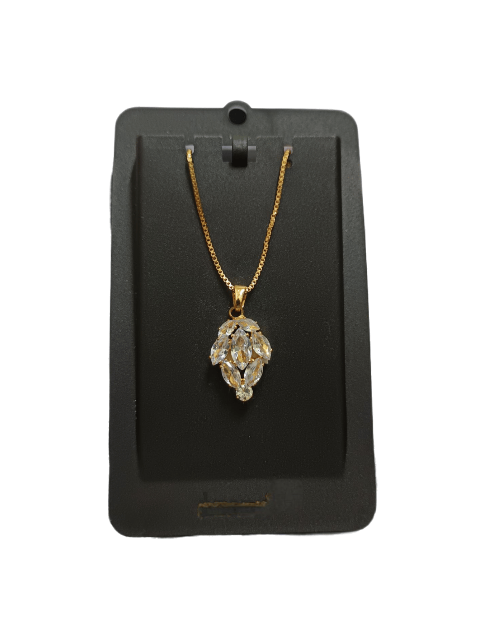 Gold-Plated Floral Pendant CZ Necklace for Women | Lightweight Party Wear Imitation Jewellery | Trendy Gift for Wife
