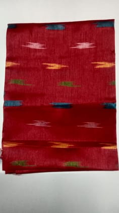 Maroon Cotton Printed Unstitched Blouse Piece – 1 Meter Soft Daily Wear Blouse Fabric for Saree