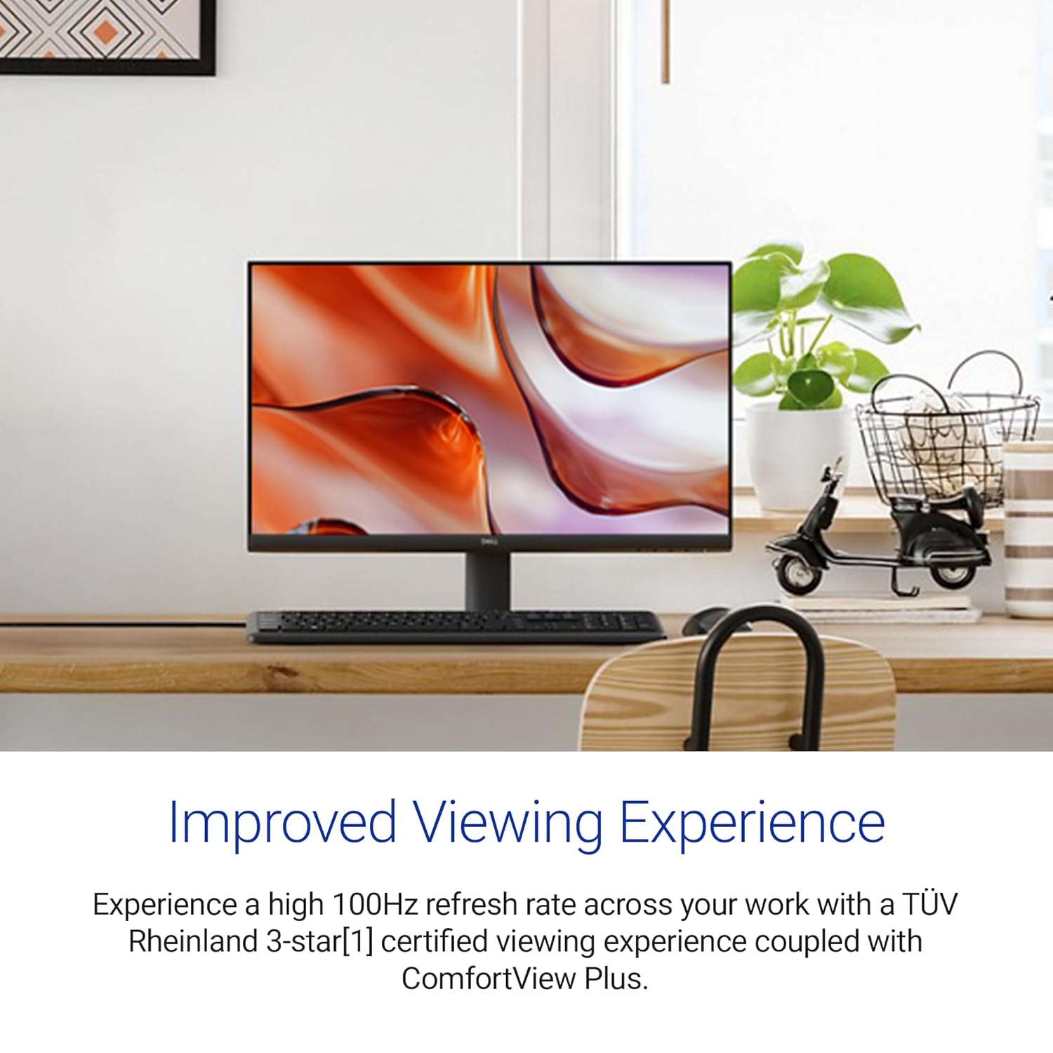  Dell SE2425HM 24"/60.96cm FHD Monitor, Ultra-Thin Bezels, 100Hz IPS Panel, 5 ms Response, Contrast 1000:1, Tilt Adjust, HDMI, VGA, Warranty 3 Years, Comfortview Plus, TÜV Rheinland 3-Star Eye Comfort 